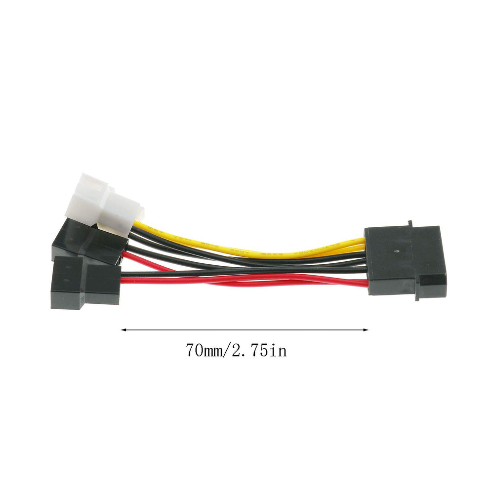 ITROLLE 4-Pin Molex to 3-Pin / 4 Pin Fan Power Cable Ad