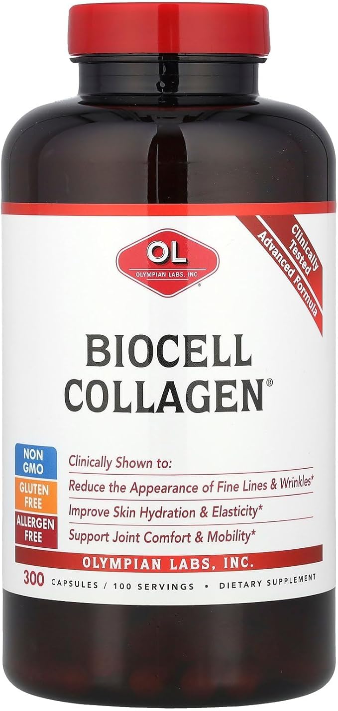 Biocell Collagen II 1500mg Supplement Capsules Non-GMO, Gluten-Free, Allergan-Free - Supports Skin & Joint Health and Cartilage Producing Cells - Bulk 300 Capsules (100 Day Supply)