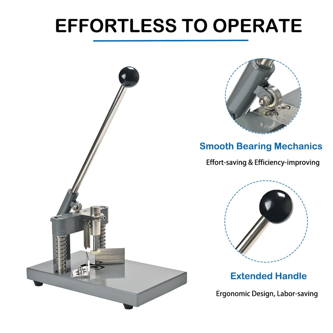 Corner Rounder Cutter Machine Paper Corner Punch, R6mm R10mm 1.2”/ 30mm Thickness Heavy Duty Commercial Card Cutter with Paper Holding Device for Office Business