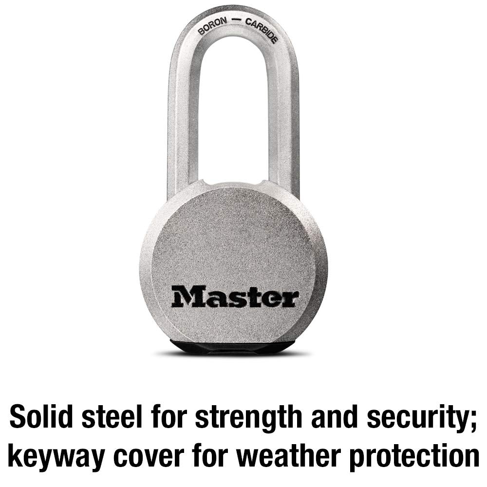 Master Lock Magnum Heavy Duty Solid Steel Silver Padloc