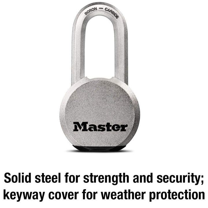 Master Lock Magnum Heavy Duty Solid Steel Silver Padloc