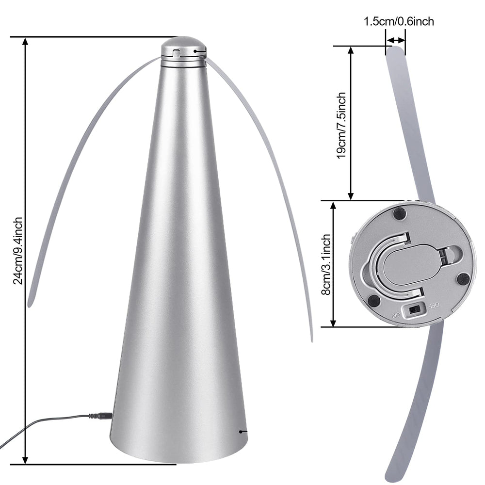 1 Pcs Fly Fan for Outdoor Table Picnic Fly Fan and Food Fan Indoor Outdoor Meal for Party,Silver