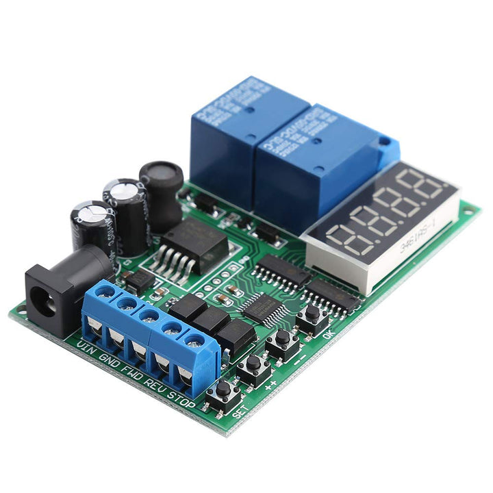 5V - 24V Motor Controller Motor Forward/Reverse Controller Timing Delay Time Cycles Relay Motor Controller Board with LED
