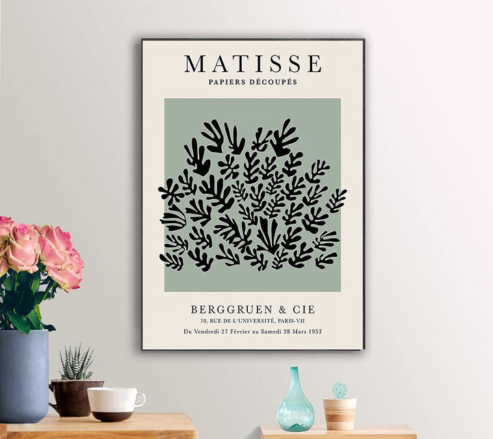 Matisse Poster Artwork Exhibition Green Grass Prints Wall Art for Bedroom Henri Matisse gallery decoration for Living Room Framed 12x16in