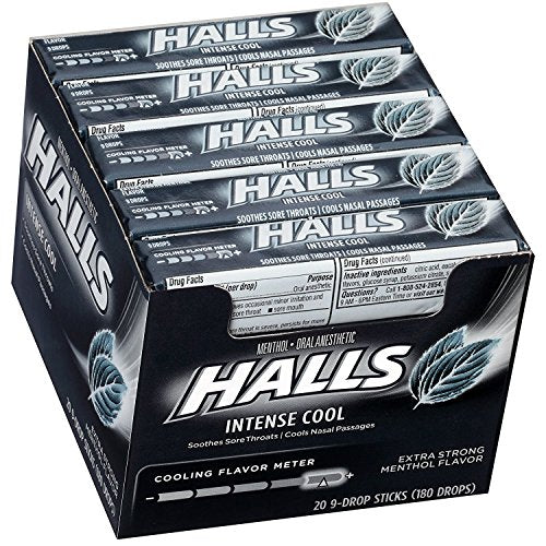 HALLS Relief Max Strength Extra Strong Menthol Throat D