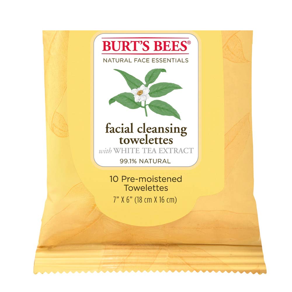 Burt&#39;s Bees Facial Care Facial Cleansing Towelettes with White Tea Extract 10 count Cleansers &amp; Scrubs (a)