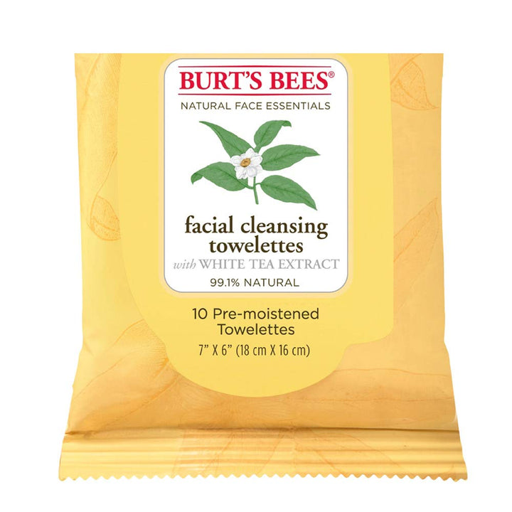 Burt&#39;s Bees Facial Care Facial Cleansing Towelettes with White Tea Extract 10 count Cleansers &amp; Scrubs (a)