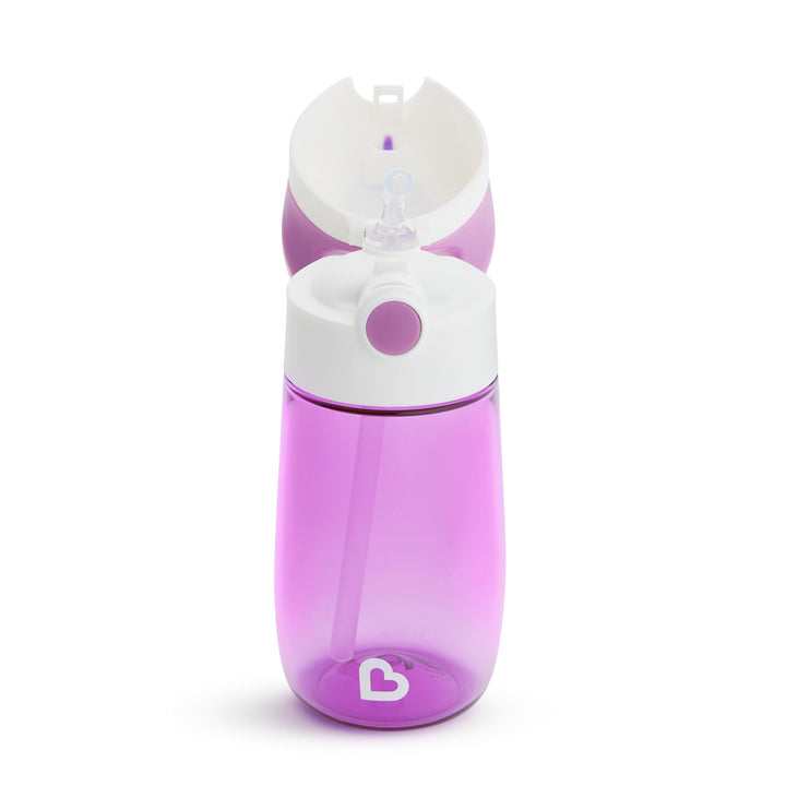 Munchkin® Flip & Go™ Toddler Sippy Cup with Straw, 12 Ounce, Ultra Durable Tritan Material, Purple
