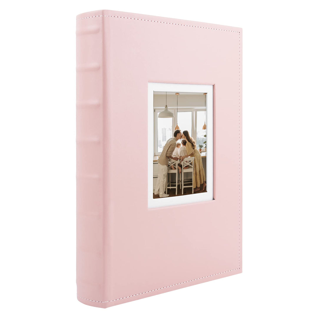 , Photo Album Hold 300 4x6 Horizontal Pictures for Weddings, Holidays, Engagements, Vacations, Family (3 per Page,Smooth Suede Style Cover,Color Brown)