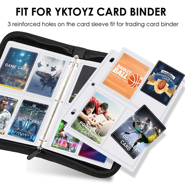 4-Pocket Baseball Card Sleeves Trading Card Binder Sleeves, 320 Pockets Double Sided Baseball Card Protectors Plastic Card Holder Fit for Trading Cards, Sport Cards (Each Page 6.1 × 7.8 inches)