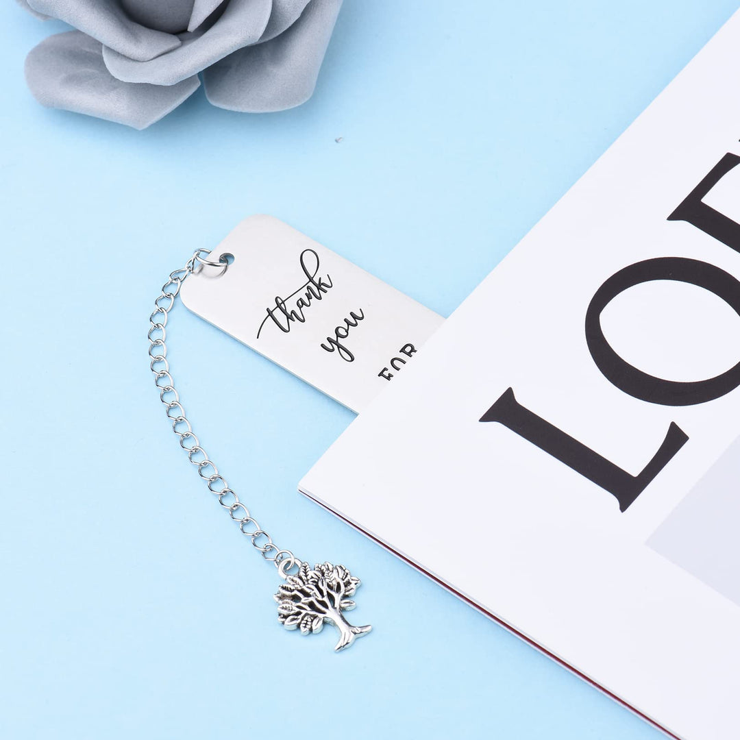 Teacher Thank You Gifts Bookmark, Graduation Teacher Appreciation Gifts Metal Bookmarks for Women Men Christmas Back to School End of Year 2024 Retirement Gifts for Teacher from Student