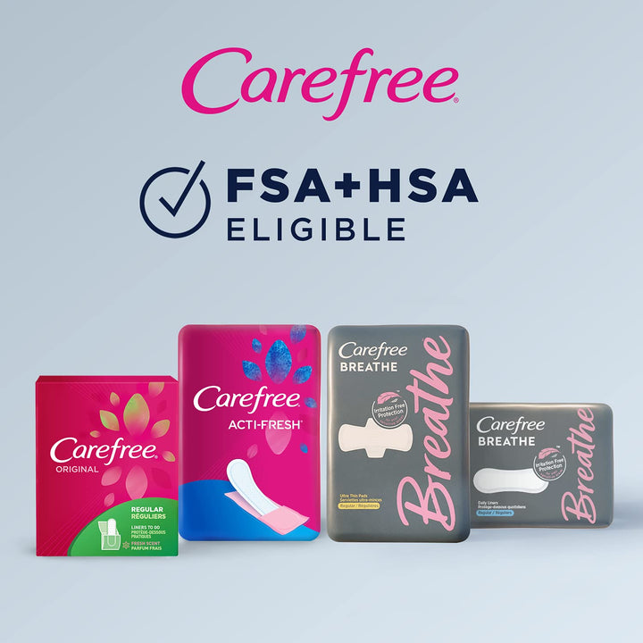 Carefree Acti-Fresh Ultra-Thin Panty Liners, Regular To