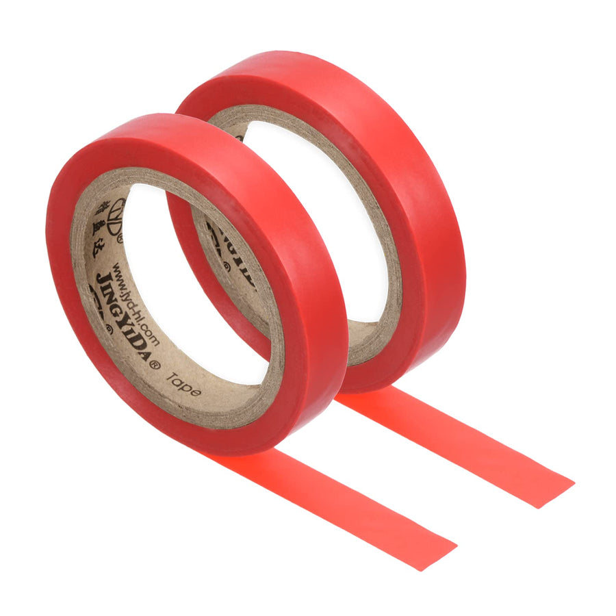 26Ft Grip Finishing Tape, 2 Pack PVC Racquet Finishing Tapes Racket Accessories Sticky Seal for Tennis Badminton, Red