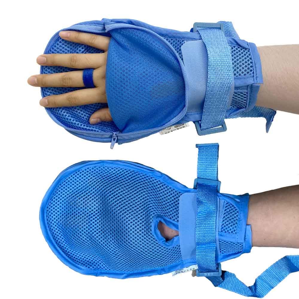 CHOYTONG Safety Dementia Restraint Mitts, Hands Finger Control Glove, Prevent Scratching for Elderly Patient, 2 Pcs (M)