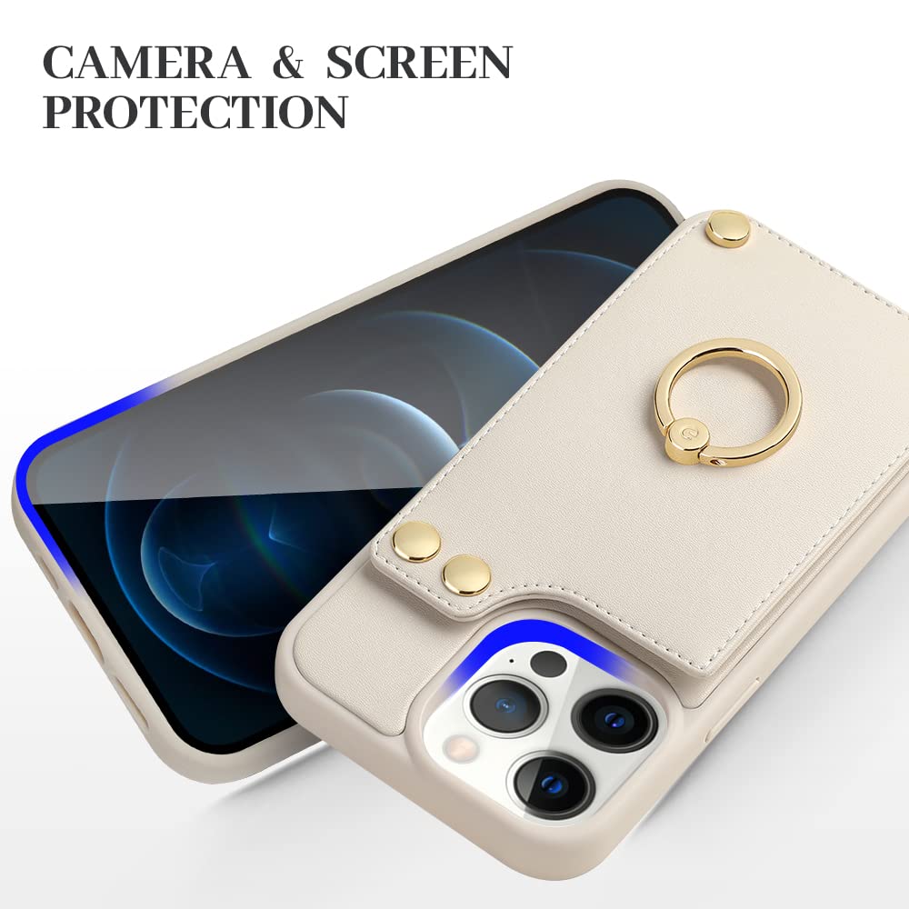 LAMEEKU for iPhone 12 Pro Max Wallet Case, Case with Ca