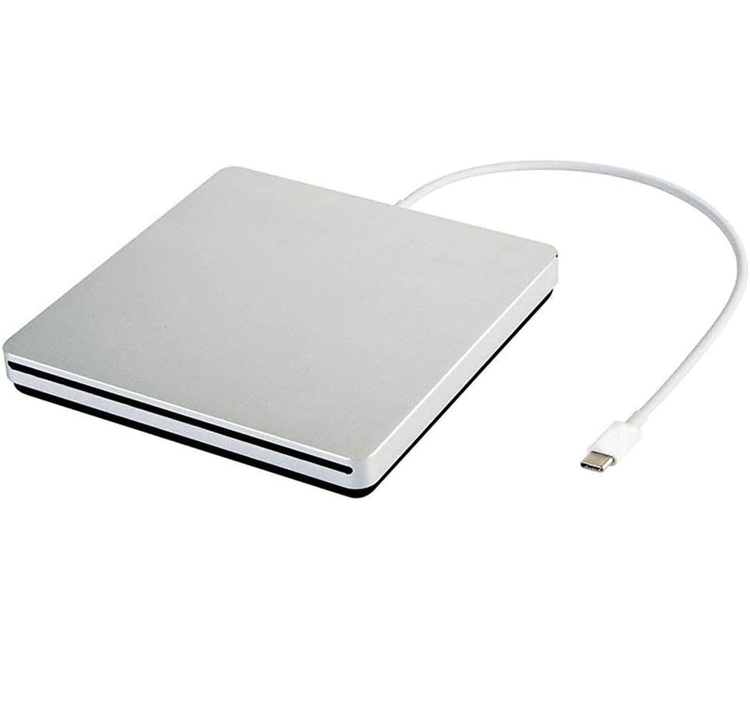 External CD DVD Drive USB C CD DVD Burner/Writer Slim Portable Slot in CD DVD Reader for MacBook Pro/Air/Mac/Laptop/Windows10 (Sliver)