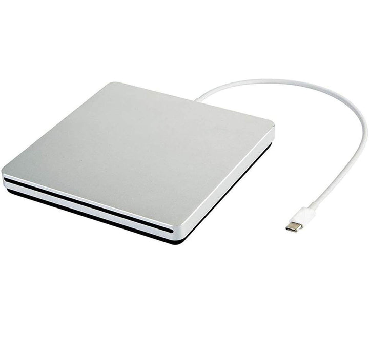 External CD DVD Drive USB C CD DVD Burner/Writer Slim Portable Slot in CD DVD Reader for MacBook Pro/Air/Mac/Laptop/Windows10 (Sliver)