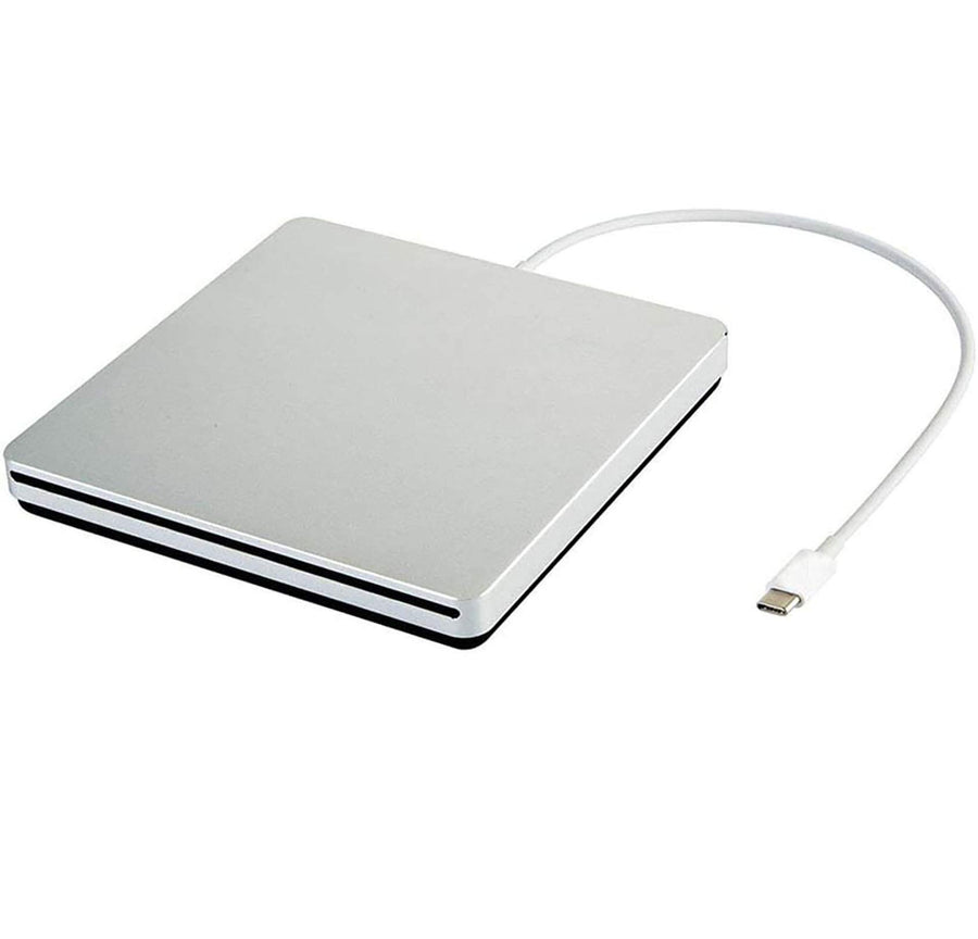 External CD DVD Drive USB C CD DVD Burner/Writer Slim Portable Slot in CD DVD Reader for MacBook Pro/Air/Mac/Laptop/Windows10 (Sliver)