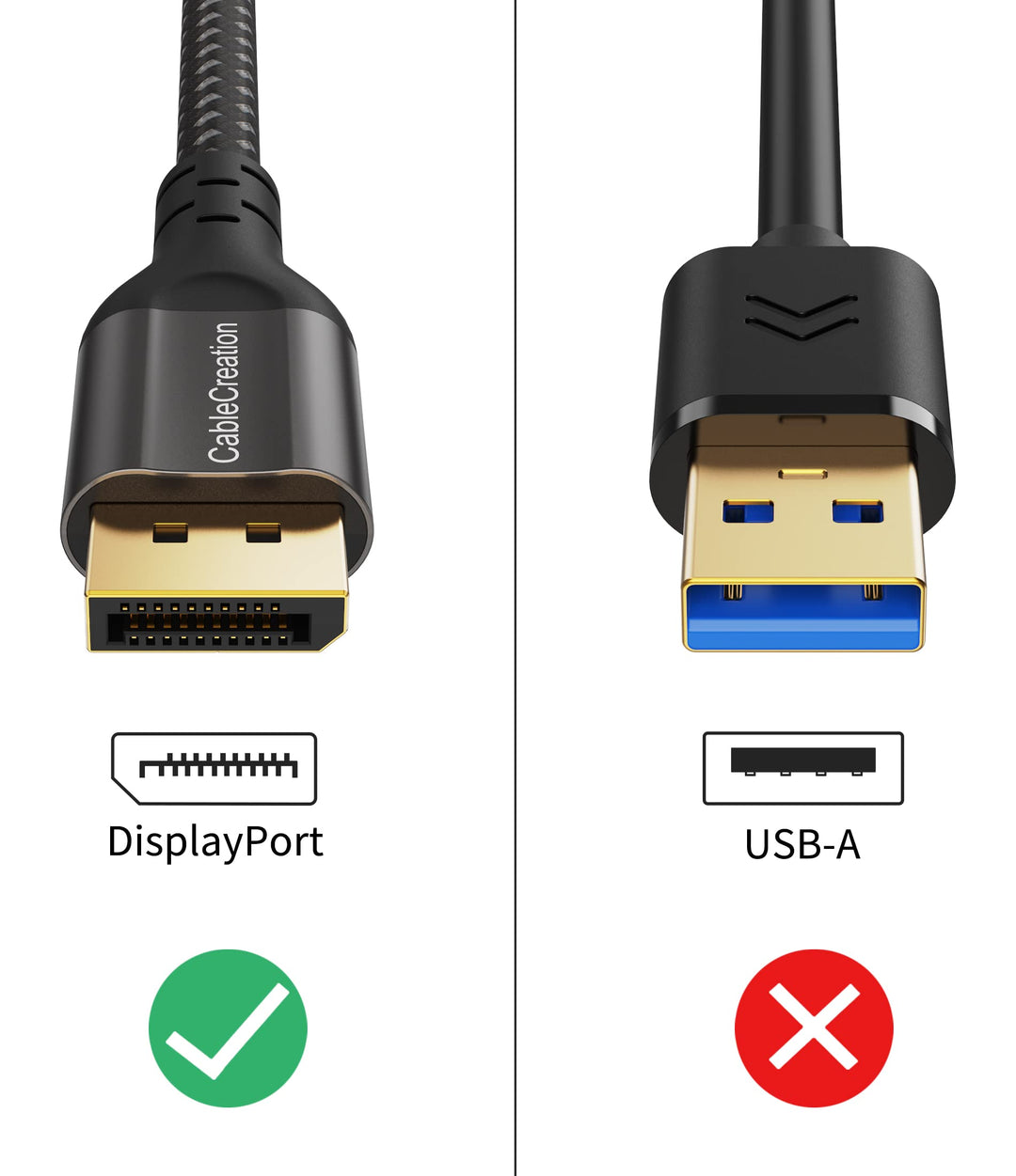 CableCreation 8K DisplayPort Cable 1.4, 6FT DP Cable,8K