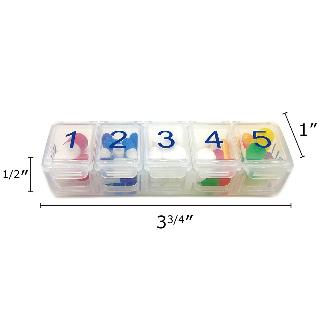 7 Day x 5 Large Capacity Pill Box Organizer System