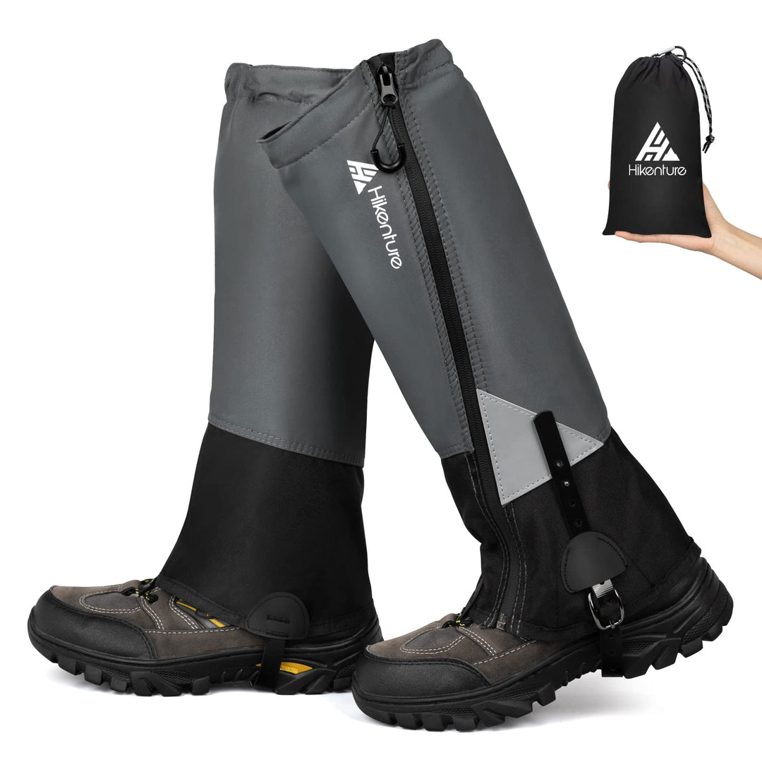 Gaiters for Hiking Waterproof, Leg Gaiters with Upgraded Zipper Design, Lightweight Shoe Gaiters for Men Women, Dirt-Proof Ripstop Hiking Gaiters, Breathable Boot Gators for Hunting