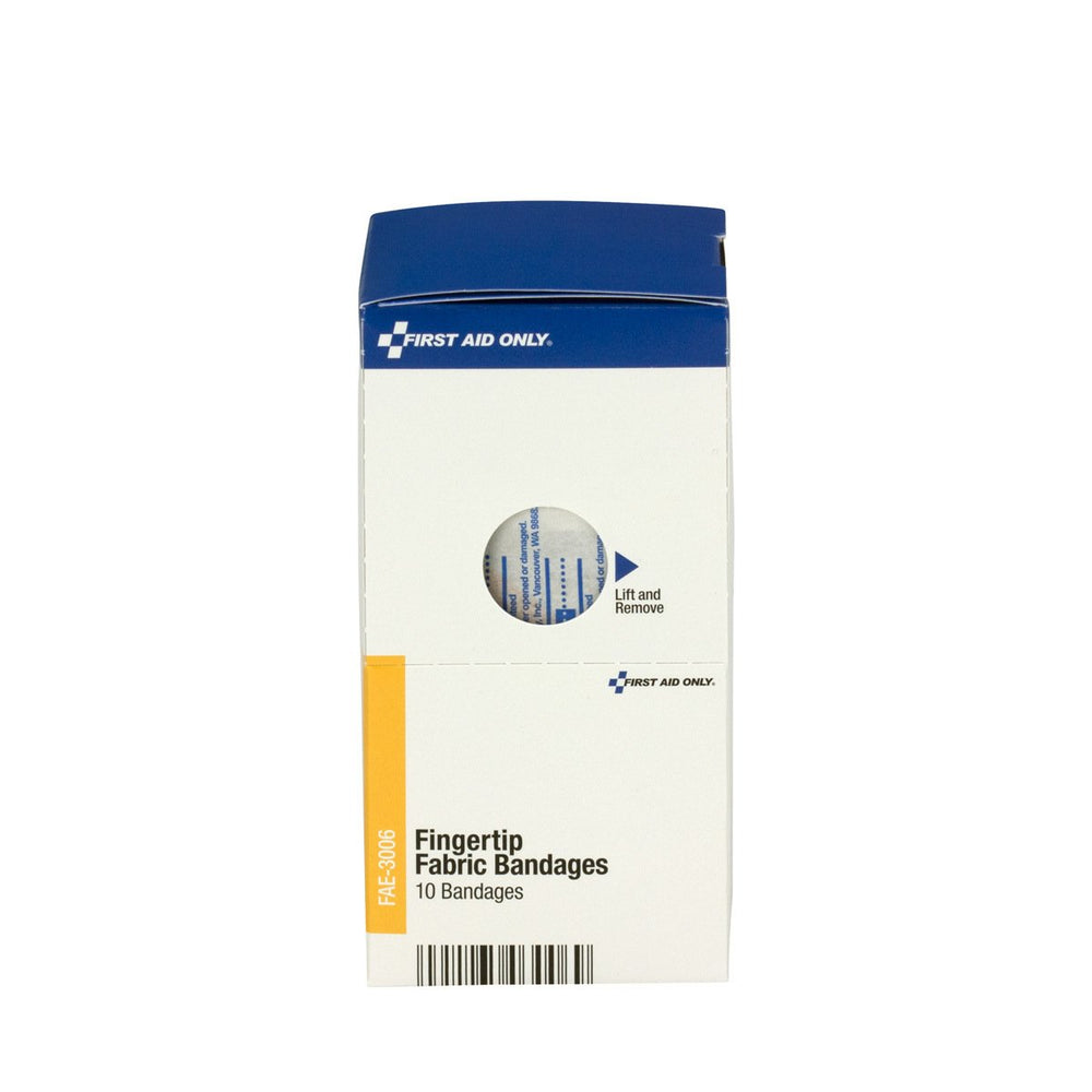 First Aid Only Fingertip Fabric Bandages, 10 Count