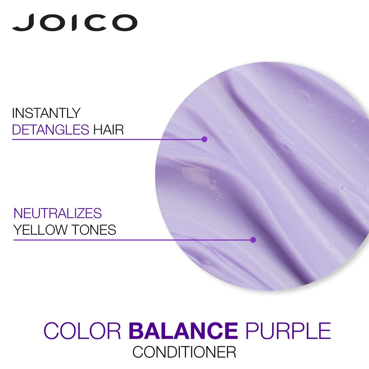 Color Balance Purple Conditioner | Eliminate Brassy and Yellow tones | Repair and Protect Color-Treated Hair | For Cool Blonde or Gray Hair, 1.7 fl. oz.