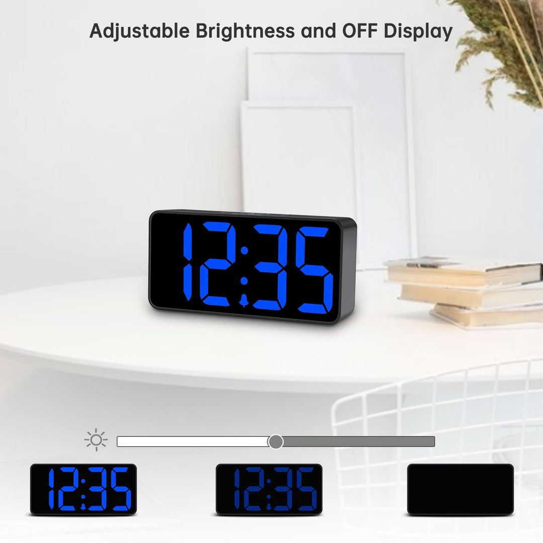 DreamSky Small Digital Alarm Clock for Bedroom, Large B