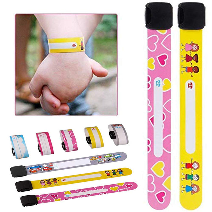 12 pcs Bracelets for Boys ID Wristband,Bracelets for Kids ID Safety Wristbands Infobands Child Travel Event Field Trip, Identification Bracelets Waterproof ID Band Anti Lost ID Wristband