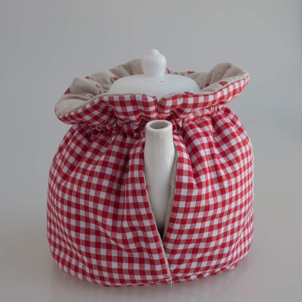 Tea Cosy - Cotton Printed Tea Cosy, Kitchen Tea Pot Dust Cover, Breakfast Warmer, Insulation and Keep Warm, Color#4