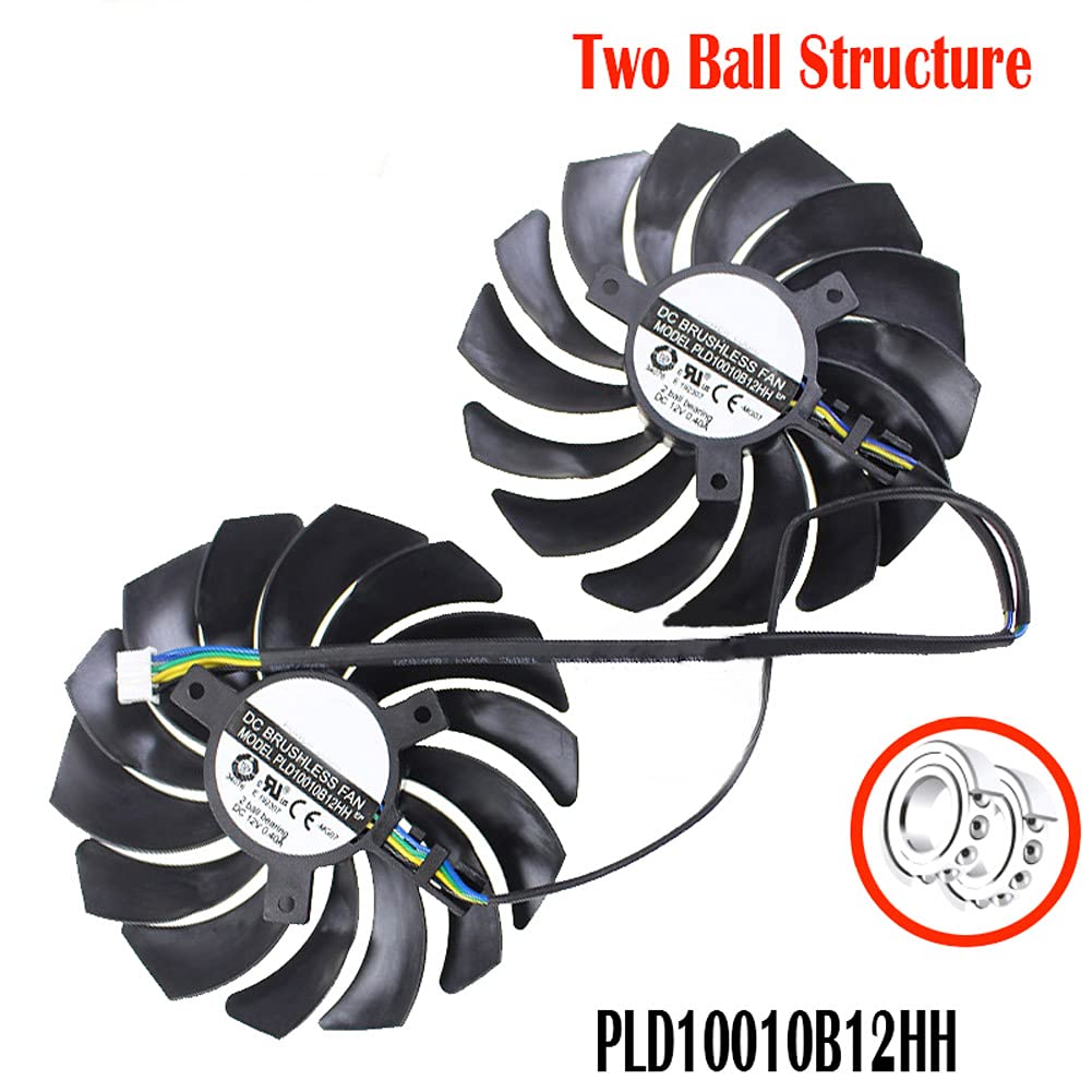 CCVA 2PCS PLD10010B12HH DC12V 0.40A 4PIN for MSI GTX108