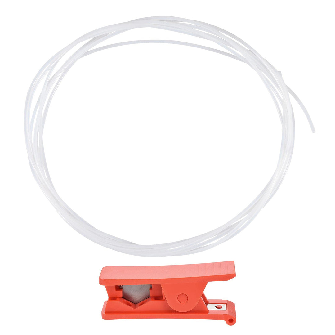 PTFE Tubing Hose High Temperature Multifunctional Pipe White 0.8mm/0.03&#39;&#39;ID x 1.2mm/0.05&#39;&#39;OD x 6.56ft with Tube Cutter
