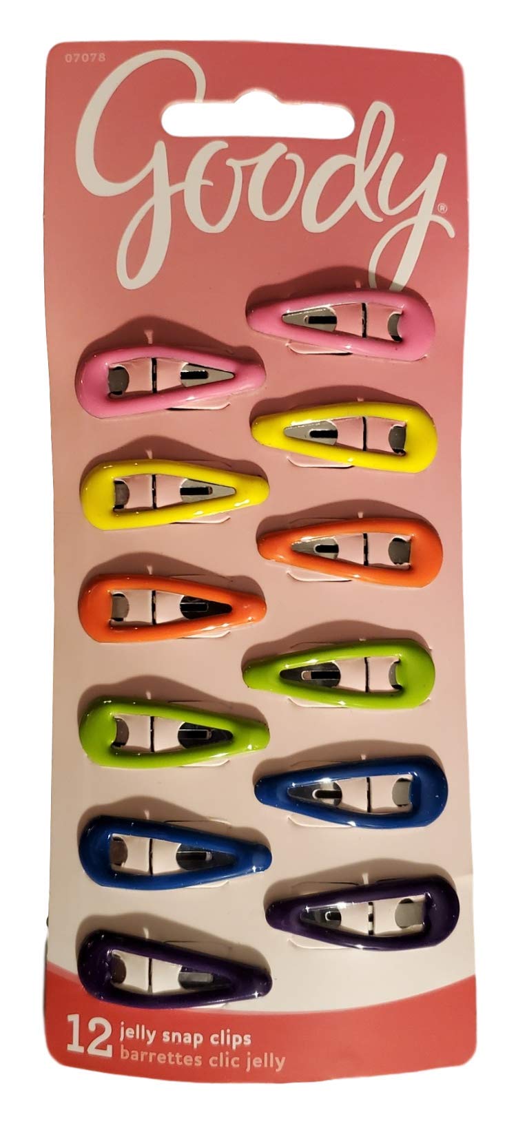 Goody Snap Hair Clips, Girls, Assorted Gel Colors, 12-count, Mini, Pack of 2 (07078)