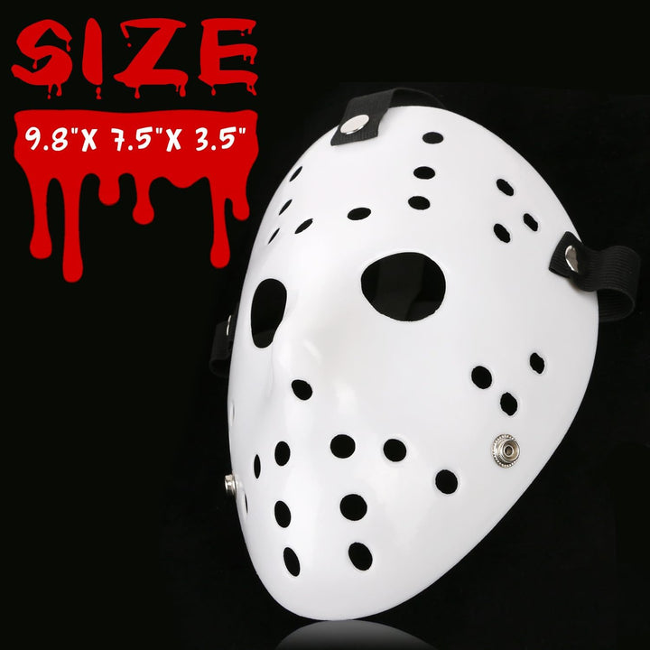 Mask Cosplay Halloween Costume Mask Prop Horror Hockey Pure White