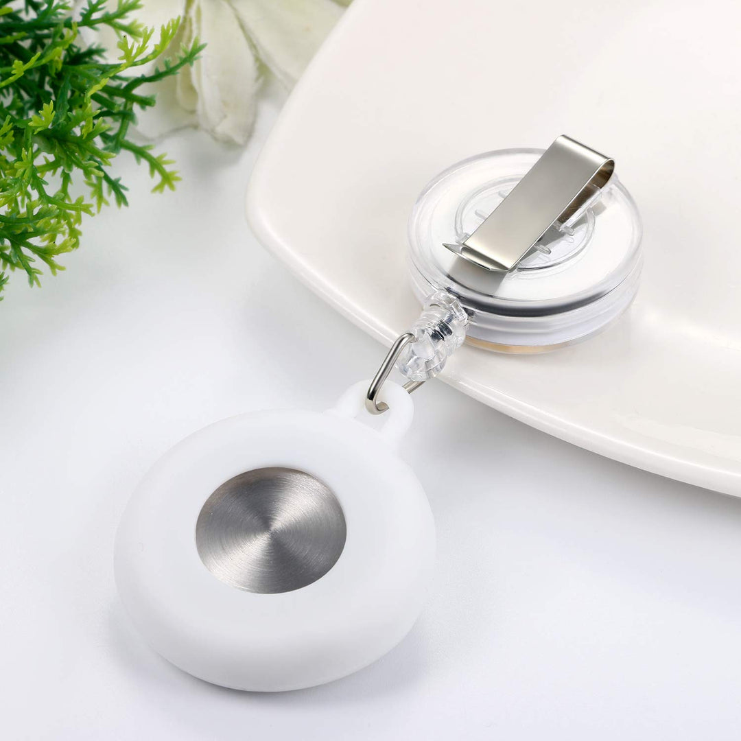 Retractable Nurse Watches Clip-on Hanging Fob Watches Cute Flower Pattern Lapel Watches for Nurses Doctors with Silicone Cover