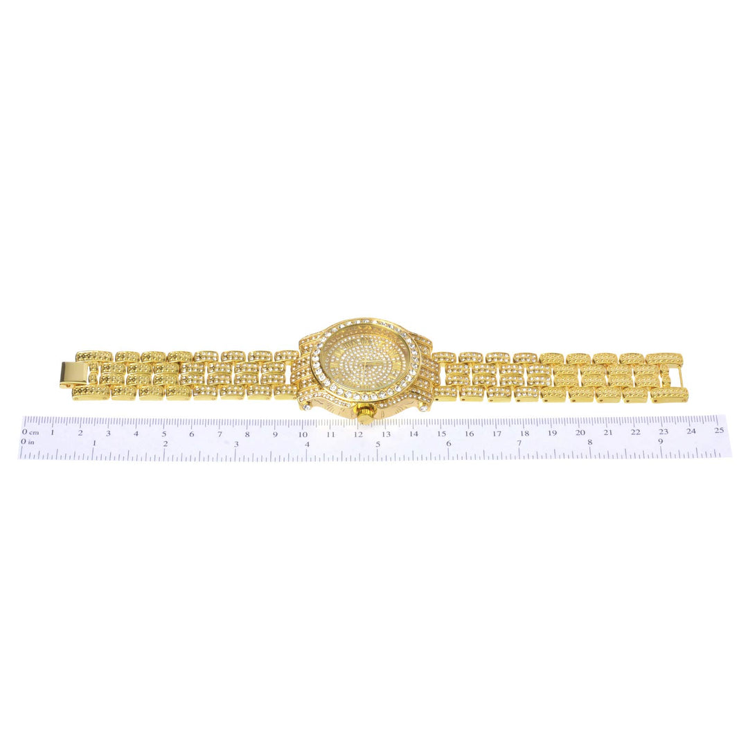 Iced Out Watch - Gold