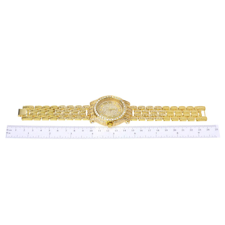 Iced Out Watch - Gold