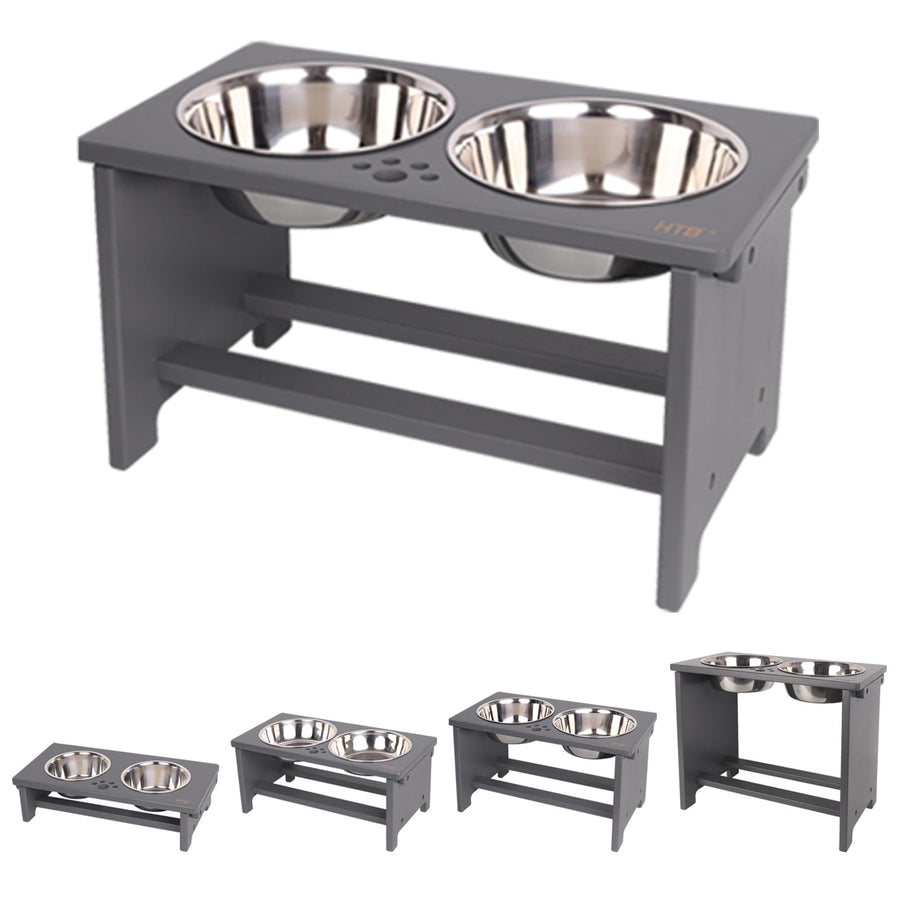 Elevated Dog Bowls,Raised Dog Bowl Stand with 2 Stainless Steel Bowls,Elevated Raised Dog Bowls for Large Medium Small Sized Dogs