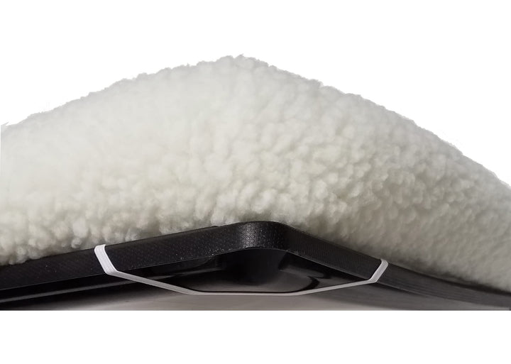 Bolster Dog Bed 18L-Inch White Fleece Dog Bed or Cat Bed w/Comfortable Bolster | Ideal for Toy Dog Breeds &amp; Fits an 18-Inch Dog Crate | Easy Maintenance Machine Wash &amp; Dry