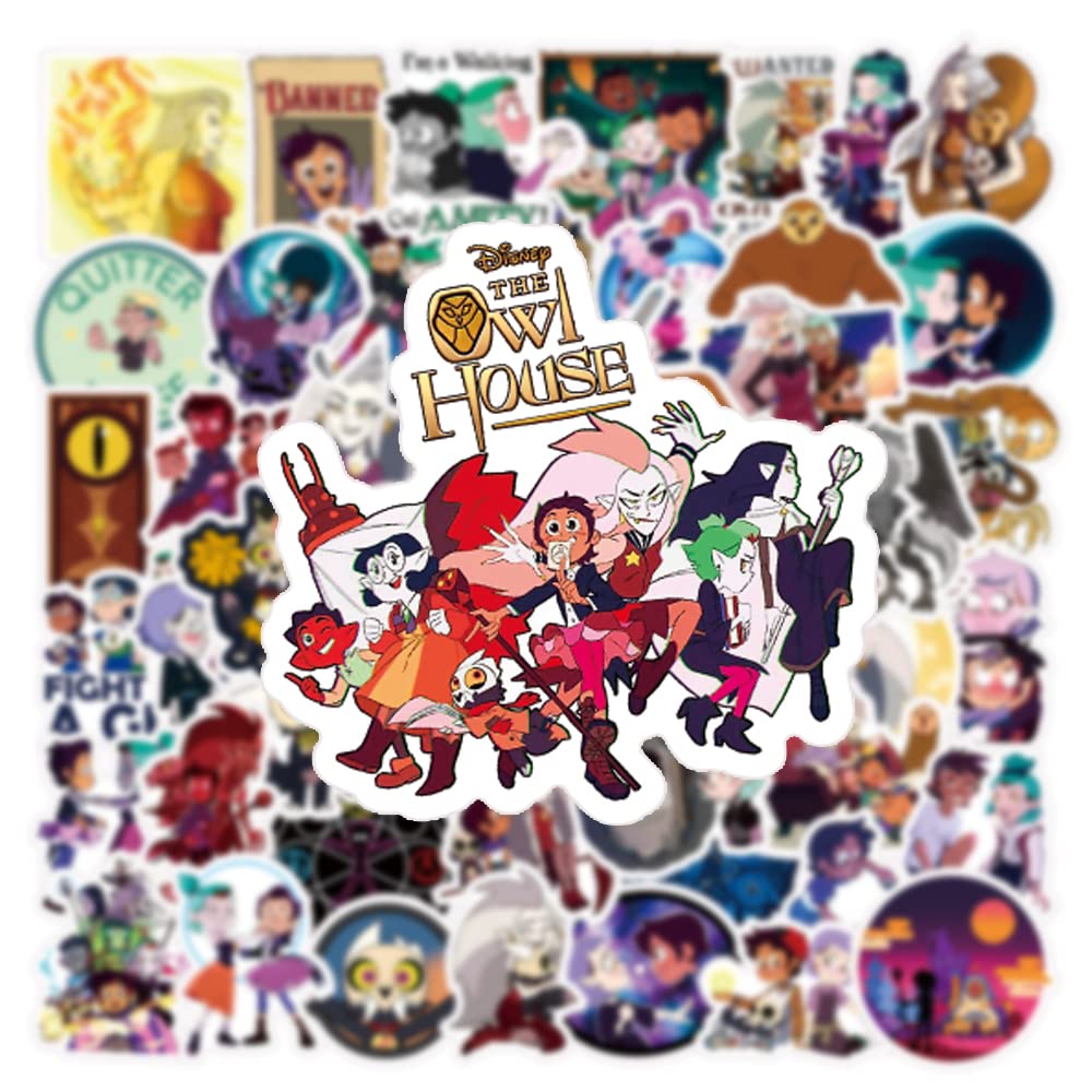 The owl House 50 PCS Stickers Pack Aesthetic The Vinyl Movie Colorful Waterproof for Water Bottle Laptop Bumper Car Bike Luggage Guitar Skateboard…, 2-4inch