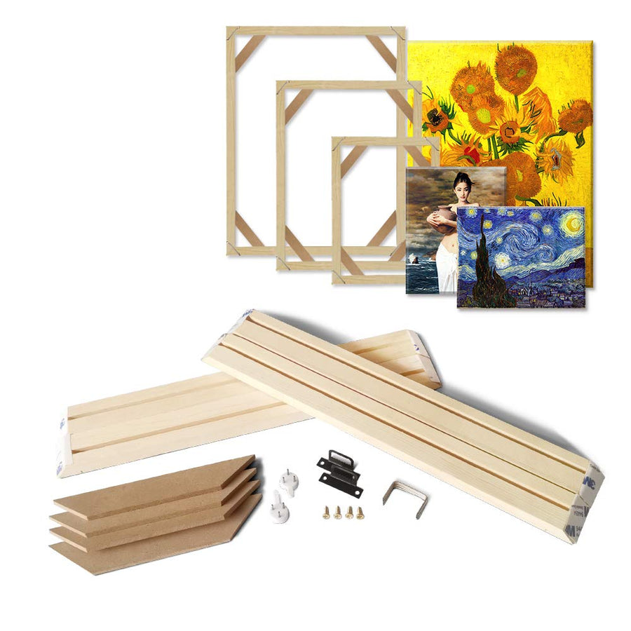 DIY Wooden Frame Kit for Oil Painting Canvas Prints Pos