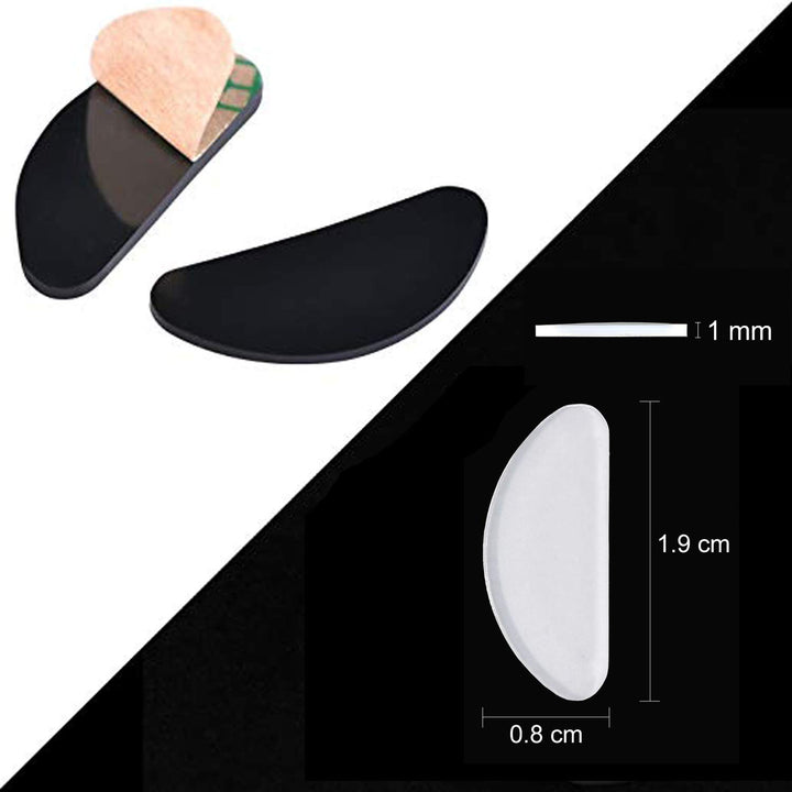18 Pairs 1mm Eyeglasses Nose Pads, Transparent Non-Slip