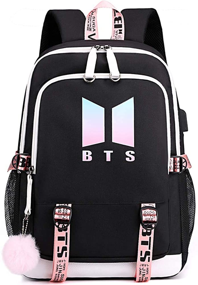Dingzheyan BTS School Laptop Backpacks Korean Daypack Book Bag Casual Backpack Backpack For Students