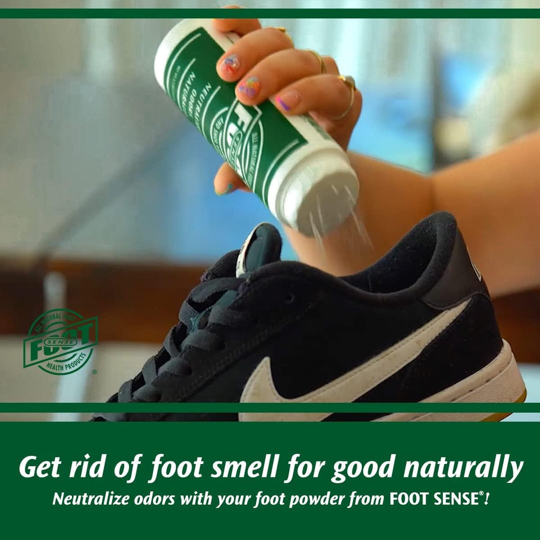 FOOT SENSE All Natural Smelly Foot &amp; Shoe Powde