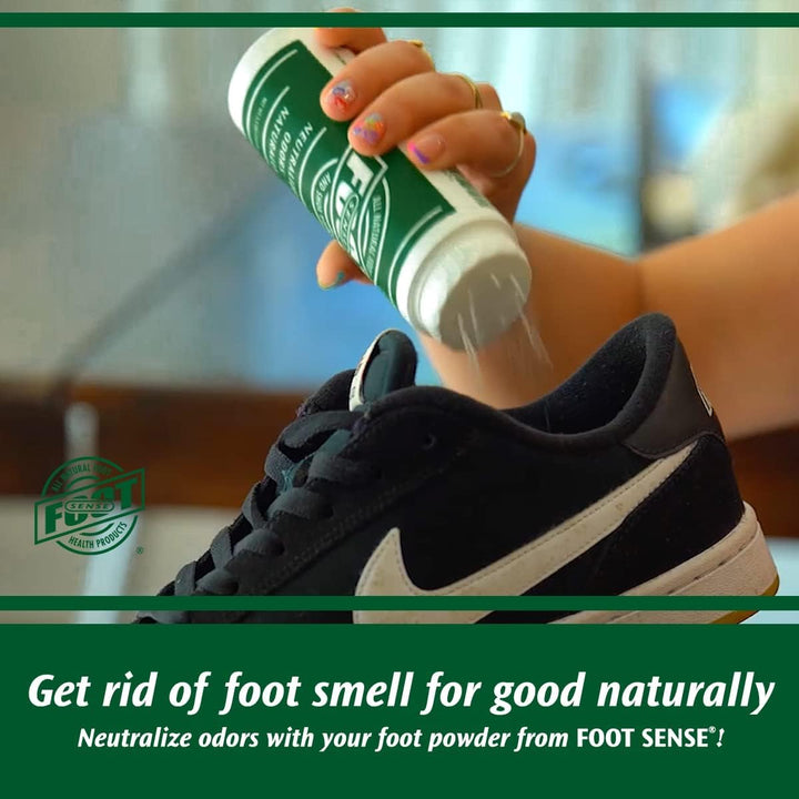FOOT SENSE All Natural Smelly Foot &amp; Shoe Powde