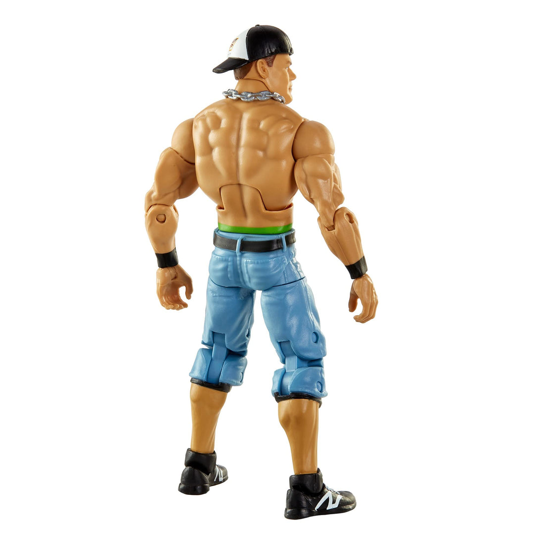 WWE MATTEL Top Picks Elite John Cena 6-inch Action Figure with Deluxe Articulation for Pose and Play, Life-like Detail, Authentic Ring Gear &amp; Accessory,Multi,GVC03