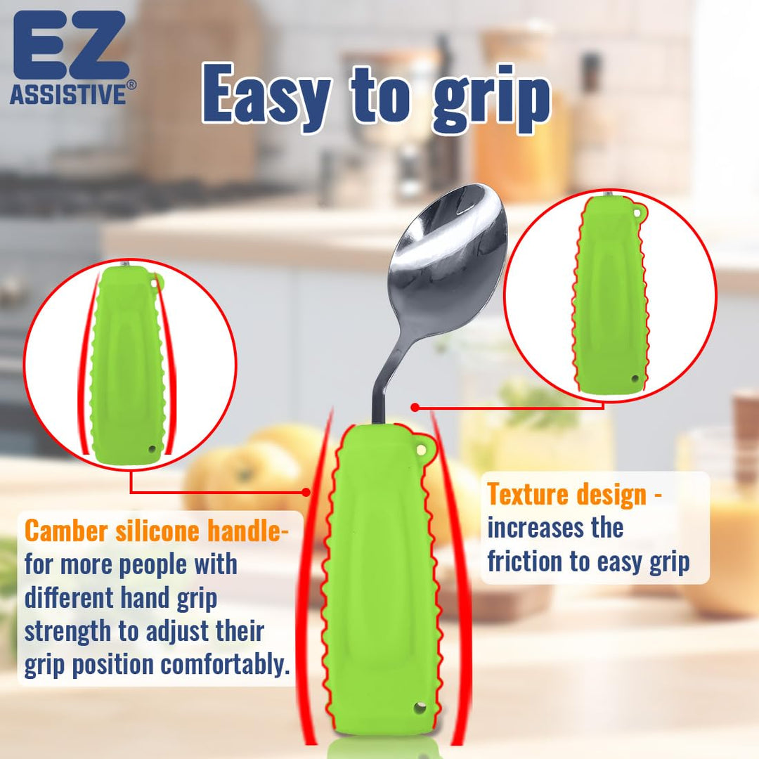 EZ Assistive Adaptive Utensils Spoon &amp; Fork Eas