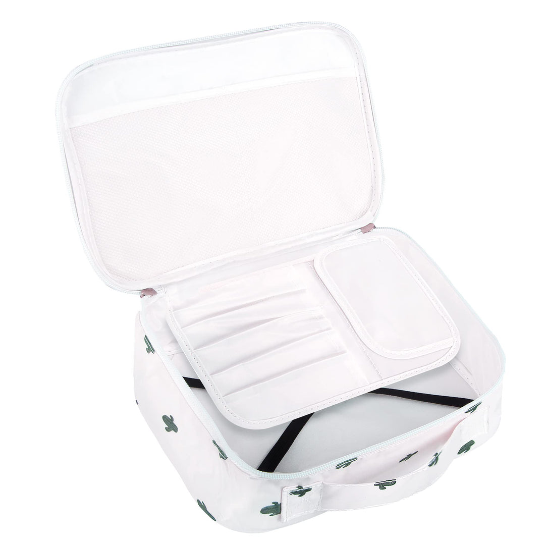 Travel Makeup Cosmetic Case,Portable Brushes Case Toiletry Bag Travel Kit Organizer Cosmetic Bag Cactus A