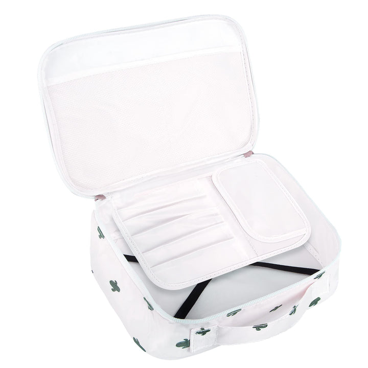 Travel Makeup Cosmetic Case,Portable Brushes Case Toiletry Bag Travel Kit Organizer Cosmetic Bag Cactus A