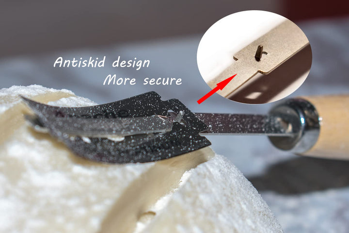 Premium Hand Crafted Bread Lame for Dough Scoring Knife, Lame Bread Tool for Sourdough Bread Slashing with 5 Blades Included with Safety box